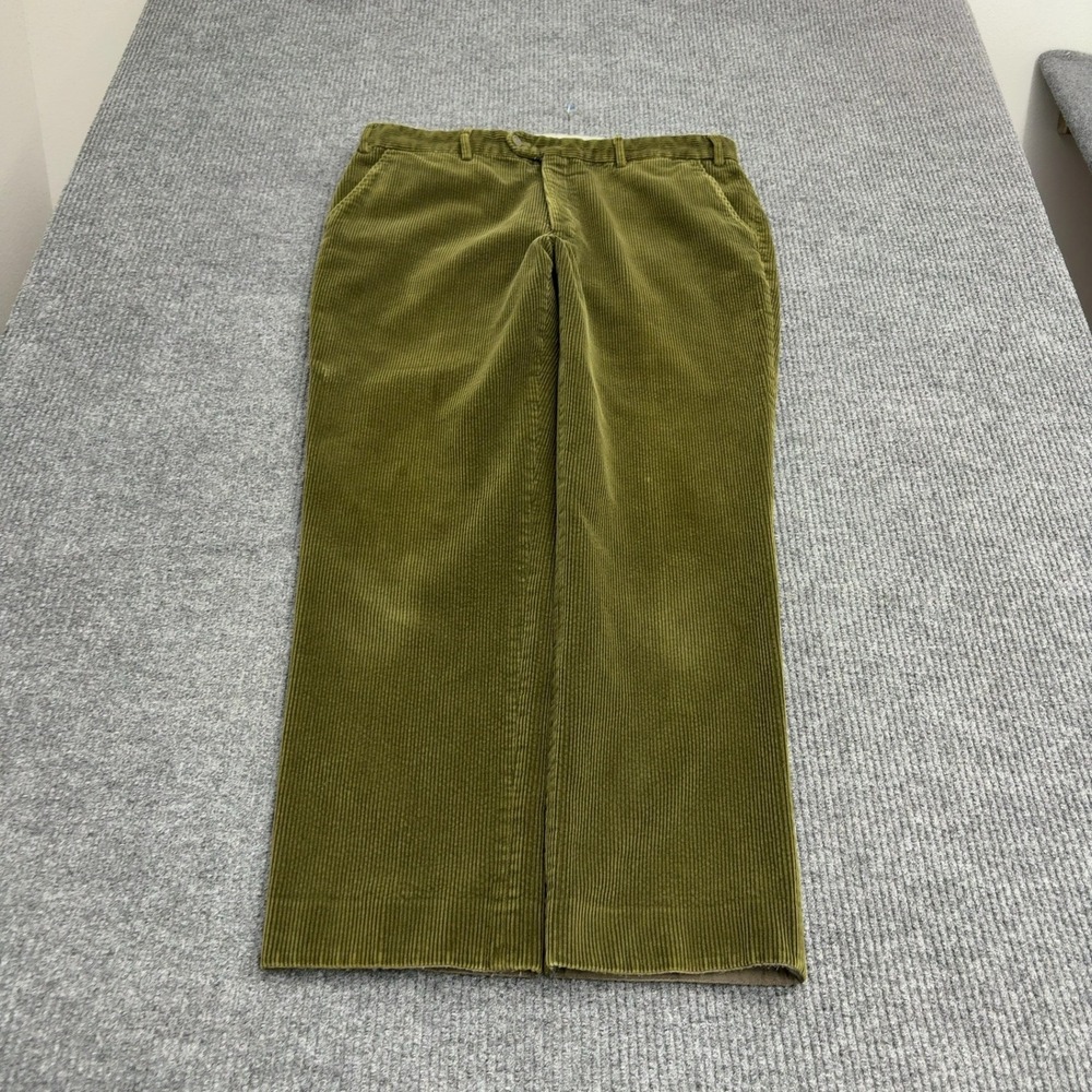 Vintage Magee Corduroy Pants Mens 40 Green Cotton Wide Wale Classic Retro